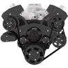 Stealth Black Big Block Chevy Gen VI All Inclusive Wraptor Serpentine System - Electric Water Pump