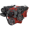 Small Block Chevy All Inclusive Wraptor Serpentine System w/ Electric Water Pump - Stealth Black