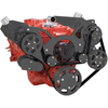 Small Block Chevy All Inclusive Wraptor Serpentine System w/ Electric Water Pump - Stealth Black