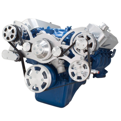 Big Block Ford 429-460 All Inclusive Wraptor Serpentine System - Polished Finishes