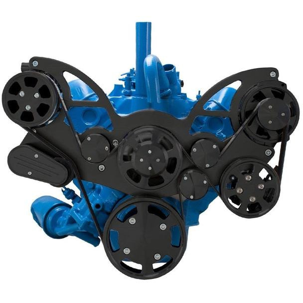 AMC Jeep 304, 360 & 401 All Inclusive Wraptor Serpentine System - Stealth Black