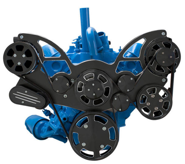 AMC Jeep 304, 360 & 401 All Inclusive Wraptor Serpentine System - Black Diamond