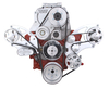 Small Block Chevy All Inclusive Wraptor Serpentine System for Weiand Roots Style Blower - Polished Finishes