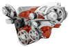 Small Block Chevy All Inclusive Wide Mount Wraptor Serpentine System - Electric Water Pump