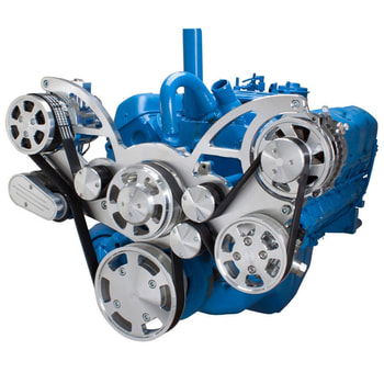 AMC Jeep 304, 360 & 401 All Inclusive Wraptor Serpentine System - Polished Finishes