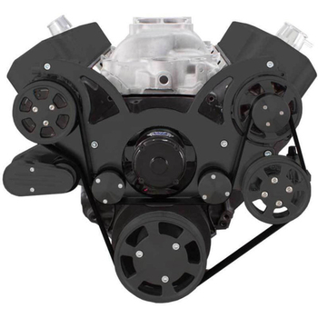 Big Block Chevy Gen VI All Inclusive Wraptor Serpentine System w/ Electric Water Pump - Stealth Black