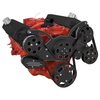 Small Block Chevy All Inclusive Wraptor Serpentine System - Black Diamond