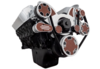 Big Block Chevy All Inclusive Wraptor Serpentine System w/ EWP - Carbon Fiber - Polished Finishes