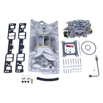 Single-Quad RPM Air-Gap Manifold and carb Kit Small-Block Chevy with Vortec Heads