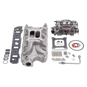 Edelbrock Single-Quad Manifold and carb kit for Small-Block Ford 289-302,Performer Carb