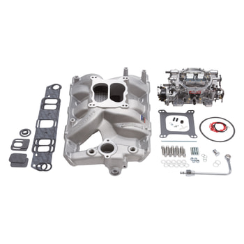 Single-Quad Manifold and carb Kit for 1965-79 Pontiac 389-455, Performer Series 800 cfm
