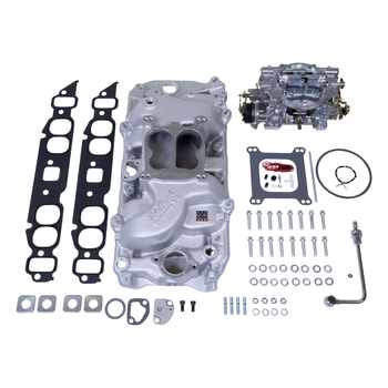 Single-Quad Manifold and carb Kit for Big-Block Chevy Oval Port, AVS2 Series 800 cfm