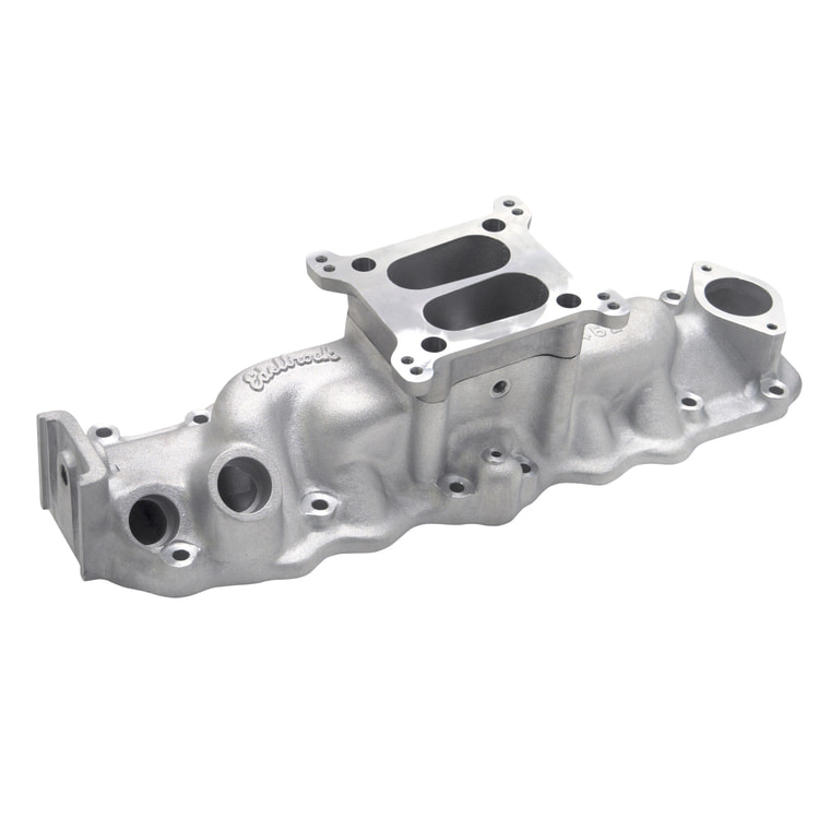 Ford Flathead 4-Barrel Intake Manifold for 1949-53 Ford Flathead, Satin Finish