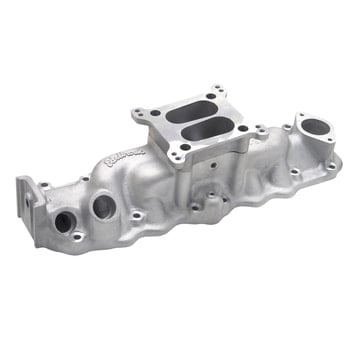 Ford Flathead 4-Barrel Intake Manifold for 1949-53 Ford Flathead, Satin Finish
