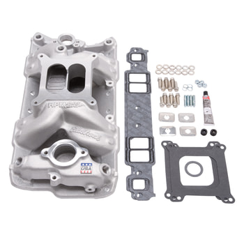 Edelbrock Chevrolet SB RPM Air Gap Manifold w/ Gaskets, Bolts, Studs, RTV