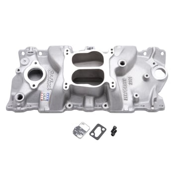 Performer Intake Manifold for 1955-86 Small-Block Chevy, Satin Finish