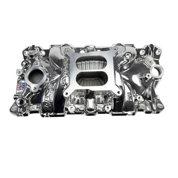 EPS Intake Manifold for 1955-86 Small-Block Chevy, Chrome Plasma Finish