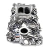 Performer EPS Intake Manifold w/Oil Fill Tube; Small-Block Chevy, Chrome Plasma