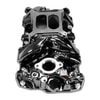 Performer RPM Small Block Chevy Intake Manifold, Black Plasma Finish