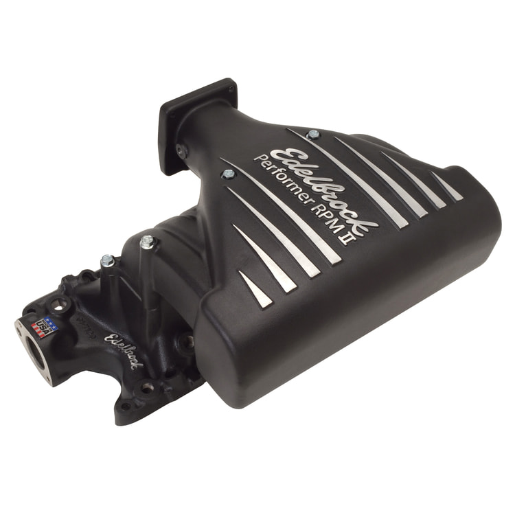 Performer RPM II Intake Manifold #71233 For 5.0L Small-Block Ford, Black Finish