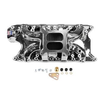 Performer RPM Ford Small Block 302 Intake Manifold, Chrome Plasma Finish