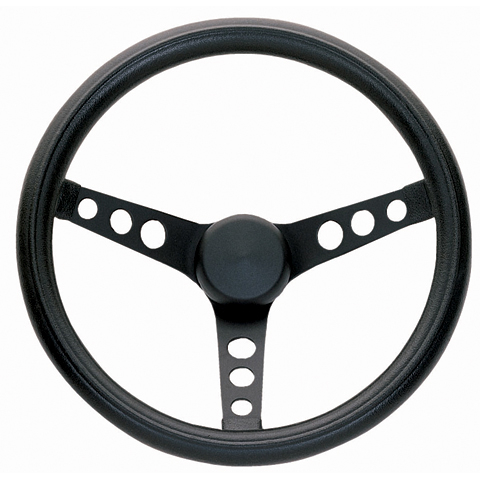 Classic Series Foam Grip Steering Wheel-Black 13.75 Inch