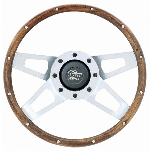 Challenger Series Billet 4-Spoke Wood Wheel-Walnut