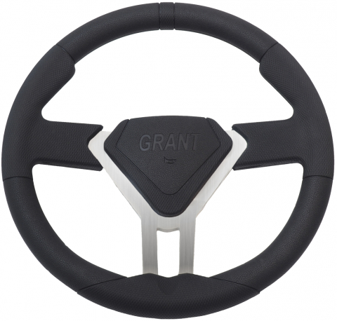 Performance Performance Pro Edge Steering Wheel Aluminum #498-Poke Grip Black