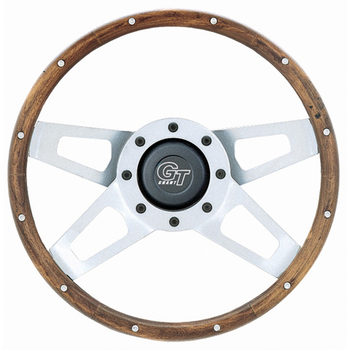 Challenger Series Billet 4-Spoke Wood Wheel-Walnut