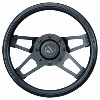 Challenger Series Black 4-Spoke Wheel-Black Foam Grip