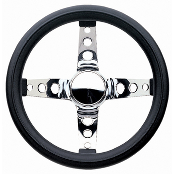 Classic Series Billet 4-Spoke Wheel-Black Foam Grip
