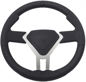 Performance Performance Pro Edge Steering Wheel Aluminum #498-Poke Grip Black