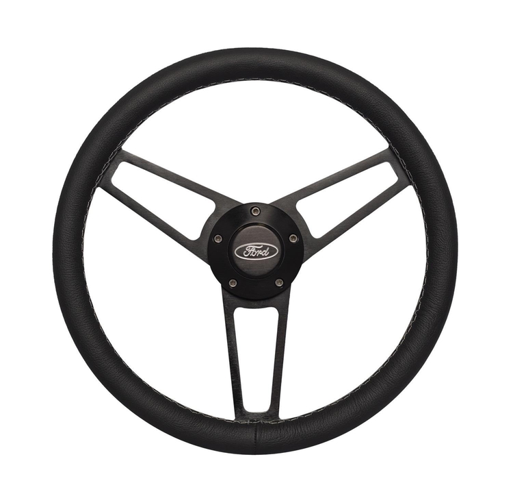 Billet Classic Series Black Wheel Ford Logo & Install Kit 5