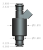83 lb/hr Performance Fuel Injector - Individual Bosch/EV1 Style, Low Impedance Fuel Injector