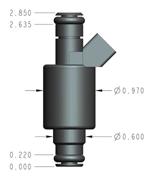 Holley Terminator X Fuel Injector - Individual Bosch/EV1 - 42 lb/hr - High Impedance