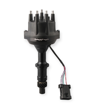 Holley EFI Dual Sync Pontiac Distributor, Black Black - Plug and Play with Holley EFI