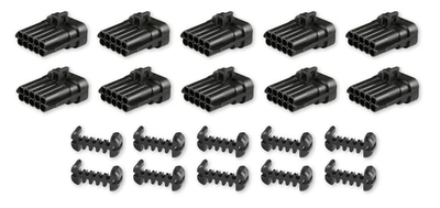 Ignition Sub Harness Connector METRIPACK, 10 CAVITY, MALE, BLACK