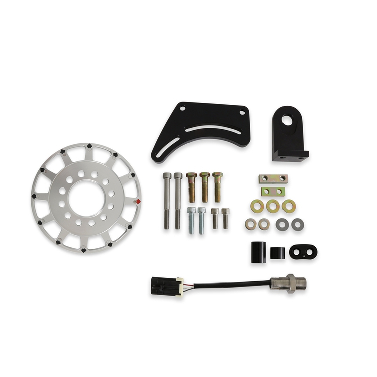 7-Inch 12-1X Crank Trigger Kit, Coyote, Hall Effect For Coyote, Requires Custom Ignition Type in Holley EFI Software.