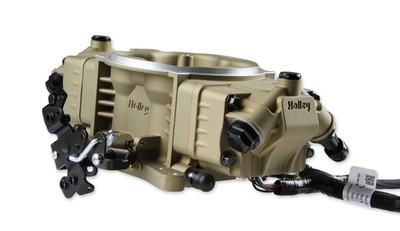Holley EFI Terminator X Stealth 4150 Throttle Body - Classic Gold 4 Injectors - 650 HP