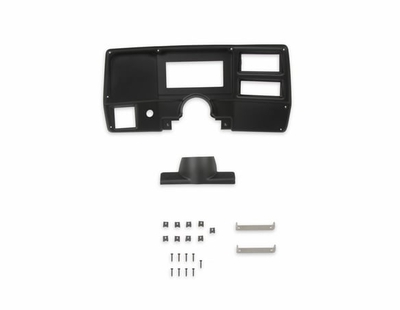 Holley Dash Bezels for the Holley EFI 6.86" Dashes 1984-1987 CHEVY/ GMC TRUCK HOLLEY BLACK DASH PANEL- w A/C Vents
