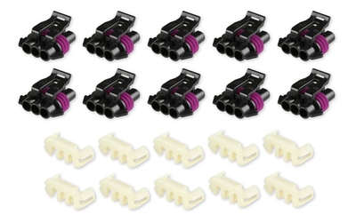 LS 58x Crank Sensor and LS Cam Sensor Connector METRIPACK, 3 CAVITY, FEMALE, BLACK