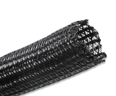 F6 Split Wire Loom - 3/4 Inch 10 Feet, Black, 3/4" Braided F6 Split Wire Loom