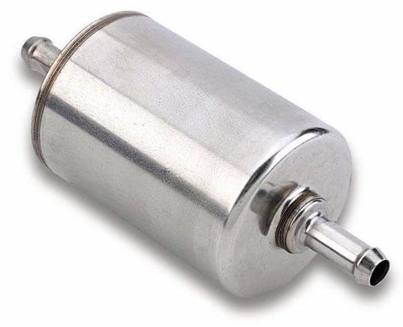 Fuel Filter 10 micron post filter with dual 3/8" barbs.
