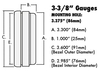 Holley EFI CAN Tachometer 3-3/8" CAN Tachometer 0-8K RPM Range, Black Face