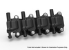 Holley EFI Igntion Coil Remote Relocation Bracket, Black Finish, Pair Gen V Coil Body, Remote Relocation System - Black Finish