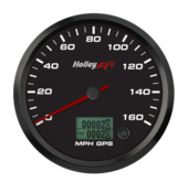 Holley EFI GPS Speedometer 4-1/2" GPS Speedometer (w/ Odometer), 0-160 MPH, Black Face