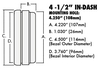 Holley EFI CAN Tachometer 4-1/2" CAN Tachometer 0-8K RPM Range, Black Face