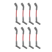 Spark Plug Wire Set Spark Plug Wire set, Red with Grey 45 degree boots designed for 2010-15 Camaro SS with a 6.2L V8 and shorty headers