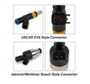 Gen III HEMI V8 Injector Harness - Bosch/Jetronic and Holley injectors Gen III HEMI Injector Harness with Bosch/Jetronic and Holley injectors used for upgrades and racing for HP EFI & Dominator EFI
