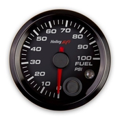 Holley EFI Fuel Pressure Gauge Fuel Pressure - Standard 2-1/16" size - CAN - 0-100 PSI - Black Face - Black Bezel